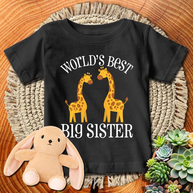 Camiseta De Bebé Giraffe 🦒 la mejor hermana del mundo | WHTXT (Subido por el creador)
