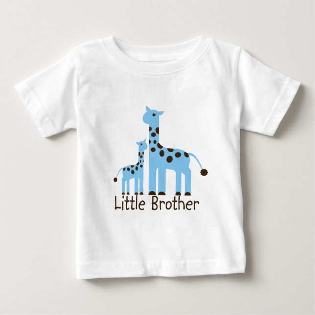 Camiseta De Bebé Giraffe Little Brother (Anverso)