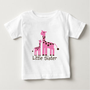 Camiseta De Bebé Giraffe Little Sister