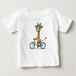 Camiseta De Bebé Giraffe montando una bicicleta - Lápiz de mano