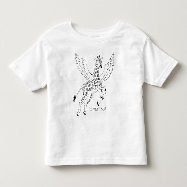 Camiseta De Bebé Giraffe + pegasus = Giraffsus (Anverso)