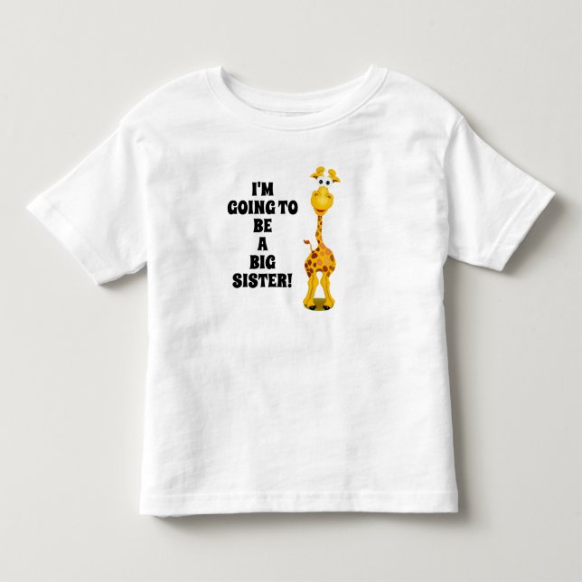 Camiseta De Bebé Giraffe Recién nacido Gran Hermana Toddler (Anverso)