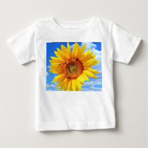 Camiseta De Bebé Girasol amarillo y abejas camiseta bebé