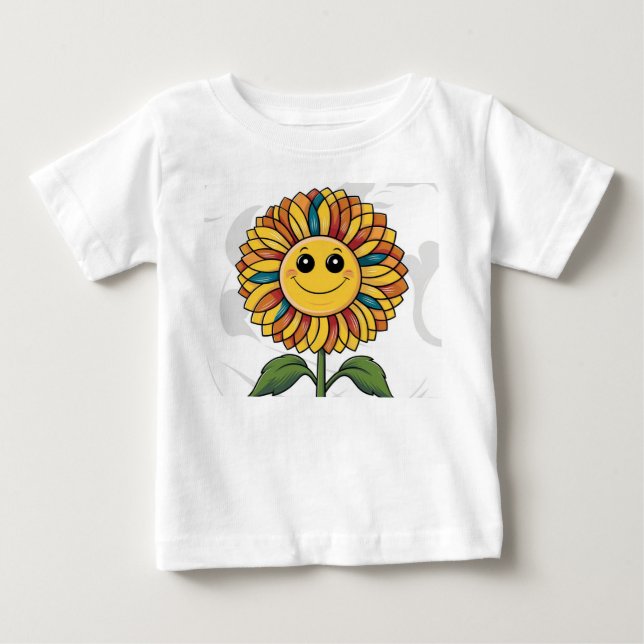 Camiseta De Bebé girasol radiante (Anverso)