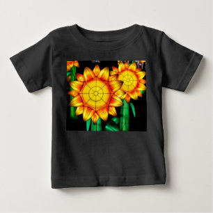 Camiseta De Bebé Girasoles de llamarada solar 