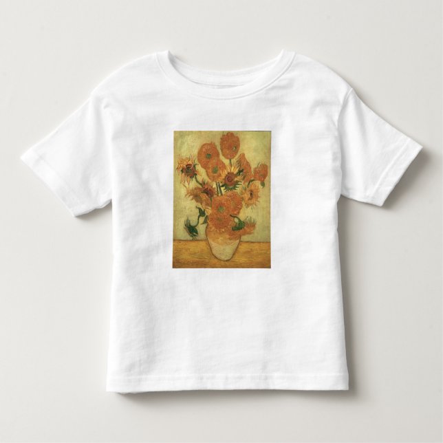 Camiseta De Bebé Girasoles de Vincent van Gogh el |, 1889 (Anverso)