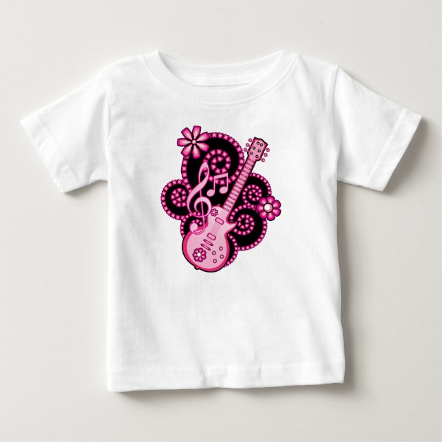 Camiseta De Bebé Girlie Guitar (Anverso)