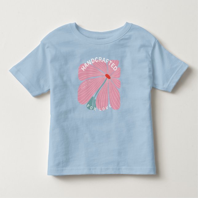 Camiseta De Bebé Girls' Handcrafted For Love (Anverso)