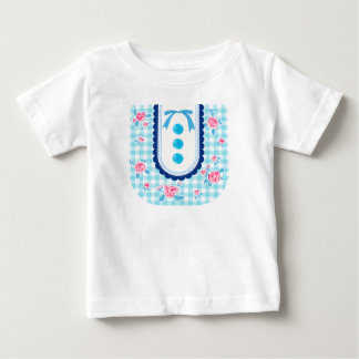 Camiseta De Bebé Girly gingham check pattern with cute ribbon