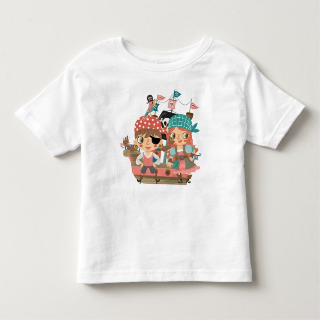 Camiseta De Bebé Girly Pirates (Anverso)