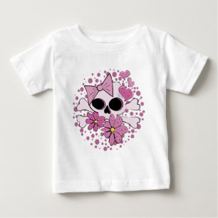 Camiseta De Bebé Girly Punk Skull