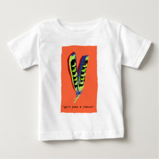 Camiseta De Bebé give peas a chance-orange