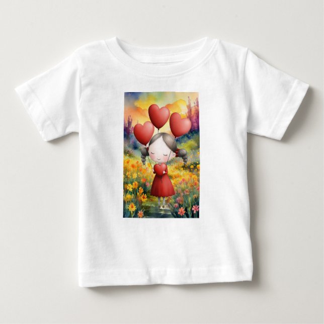 CAMISETA DE BEBÉ GIVING ALL THE LOVE IN HER HEART (Anverso)