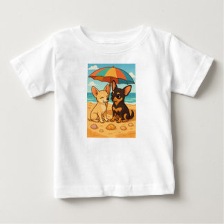 Camiseta De Bebé Gizmo in Love – Beach Day with His Sweetheart