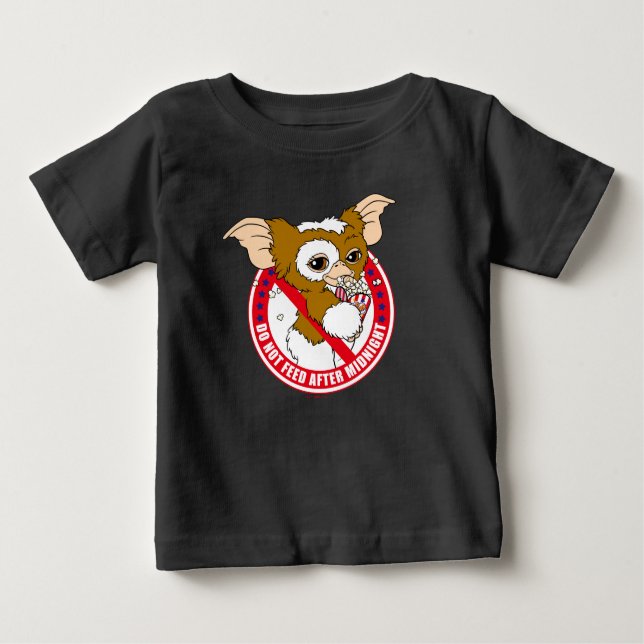 Camiseta De Bebé Gizmo | No alimentar después de la medianoche (Anverso)
