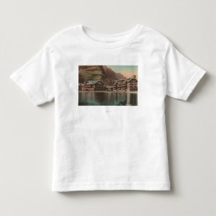 Camiseta De Bebé Glaciar, TA - vista de los muchos hotel del
