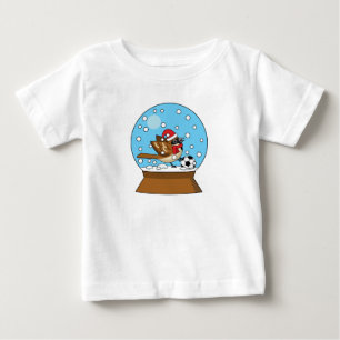 Camiseta De Bebé Globe de nieve con juego de cuerdas con soplo