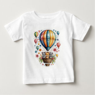 Camiseta De Bebé Globo aéreo con animales adorables