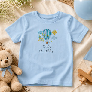 Camiseta De Bebé Globo aerostático de acuarela Cumpleaños infantil