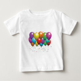 Camiseta De Bebé globo_cumpleaños_card_personalizar-r11e61ed9b90742