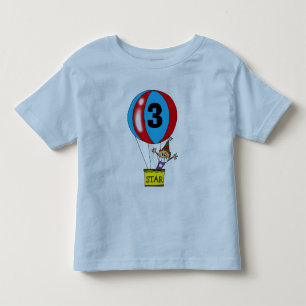 Camiseta De Bebé Globo de aire caliente fiesta de tercer cumpleaños