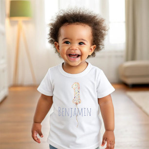 Camiseta De Bebé Globo de cumpleaños primer aniversario Fiesta de c