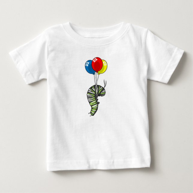 Camiseta De Bebé Globo de oruga (Anverso)