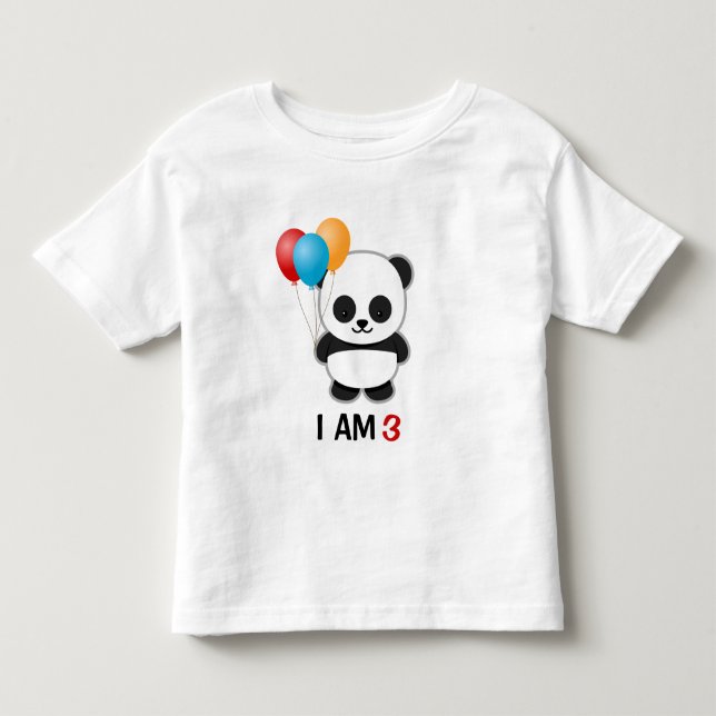 Camiseta De Bebé Globo de panda cumpleaños (Anverso)