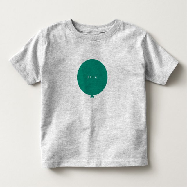 Camiseta De Bebé Globo moderno | Nombre del Unisex Escandinavo Verd (Anverso)