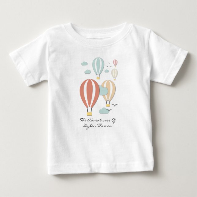 Camiseta De Bebé Globo Papercuts del aire caliente (Anverso)