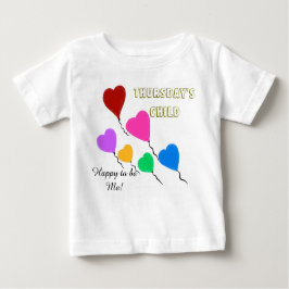 Camiseta De Bebé Globos de corazón infantil del jueves