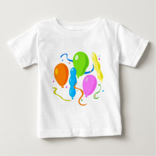 Camiseta De Bebé Globos de la fiesta de cumpleaños