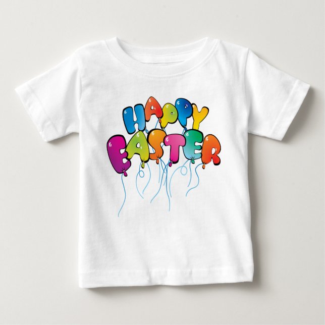 Camiseta De Bebé Globos felices de Pascua (Anverso)
