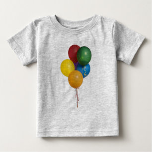 Camiseta De Bebé Globos Fiestas multicolor