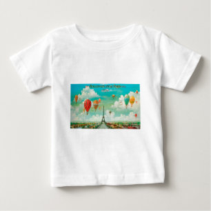 Camiseta De Bebé Globos vintage de PixDezines/eiffel/parís