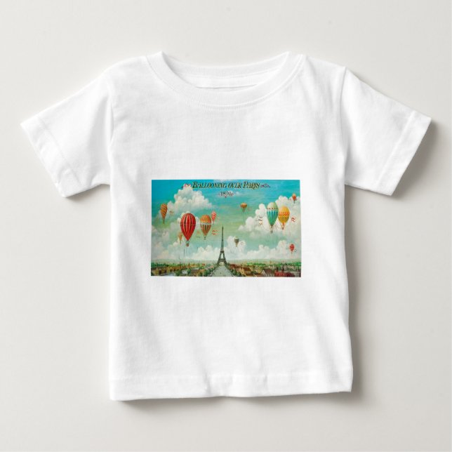 Camiseta De Bebé Globos vintage de PixDezines/eiffel/parís (Anverso)