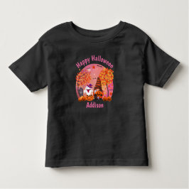 Camiseta De Bebé Gnome De Halloween Y Fantasma Con Texto