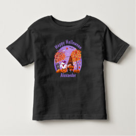 Camiseta De Bebé Gnome De Halloween Y Fantasma Con Texto