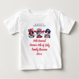 Camiseta De Bebé Gnome de personalizable 4 de julio Reunión familia