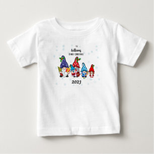 Camiseta De Bebé Gnomo de la familia personalizado para bebé niño