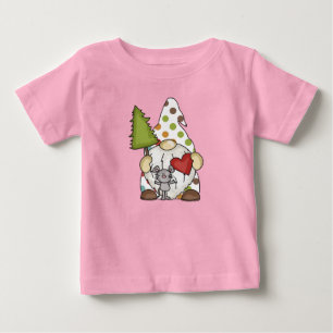 Camiseta De Bebé Gnomo del bosque con amigo ratón corazón amor