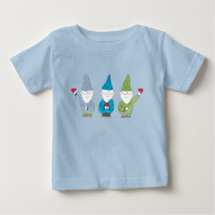 Camiseta De Bebé Gnomos Con Corazones Imán