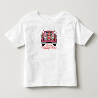 Camiseta De Bebé gnomos-valentin-cute-camioneta-pink-feliz-dia-de-s