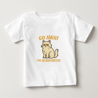 Camiseta De Bebé Go Away I'm Introverted – Funny Cat Shirt