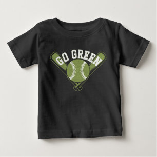 Camiseta De Bebé Go Green Baseball Design