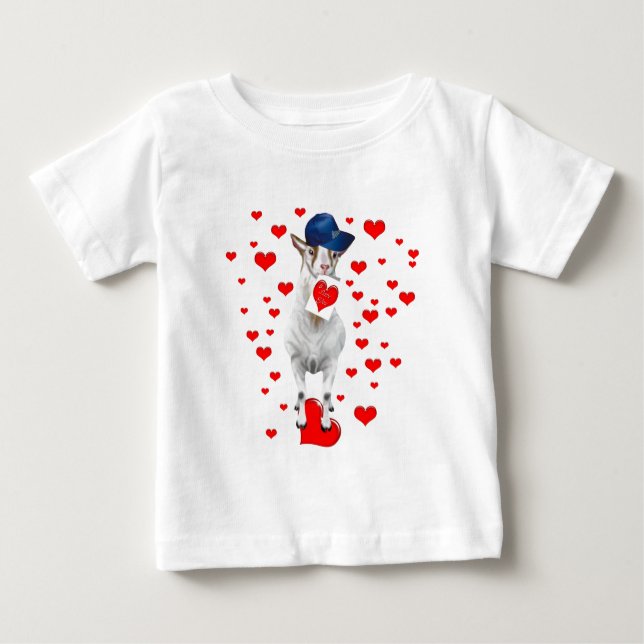 Camiseta De Bebé GOAT-Valentine-Te amo (Anverso)