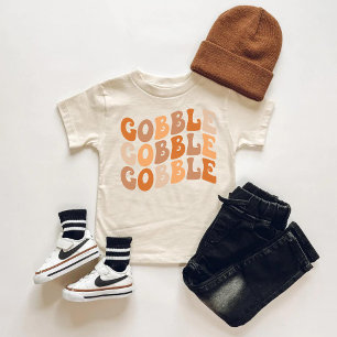 Camiseta De Bebé Gobble Gobble Gobble Toddler T-Shirt - Gracias lin