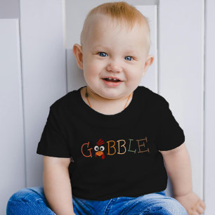 Camiseta De Bebé Gobble Gobble Hasta Que te Tambalees Divertido Día
