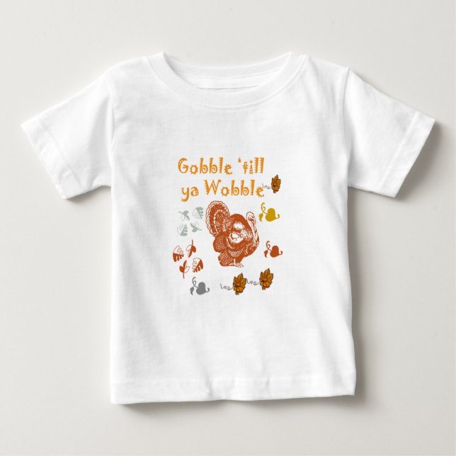 CAMISETA DE BEBÉ GOBBLE HILL YA WOBBLE PATTERN 2 (Anverso)