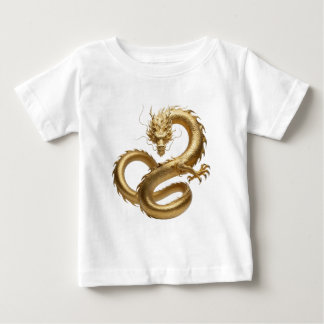Camiseta De Bebé Golden Chinese Dragon Art | Mythical Creature Fant